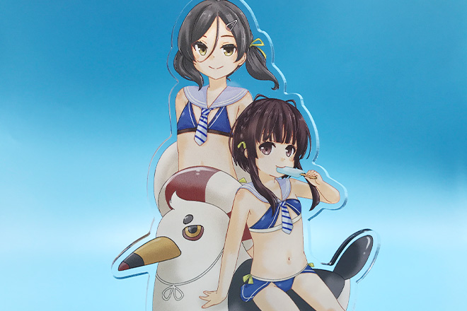 奥行き感で魅せる！かもめと水着少女のアクリルスタンド