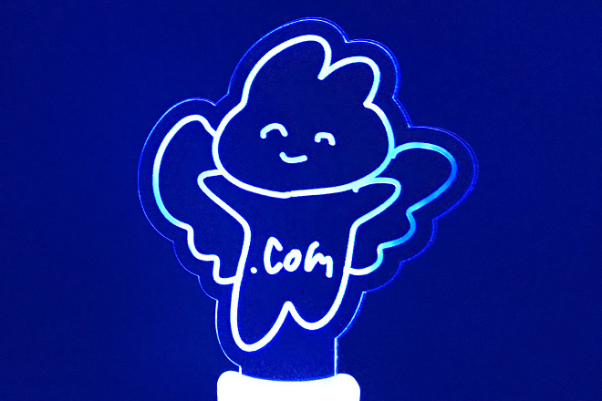 かわいいイラストが光るオリジナル型のアクリルペンライト