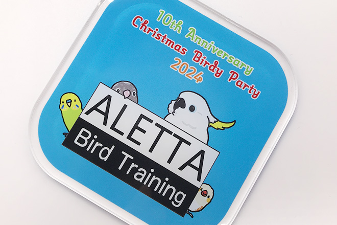 小鳥たちがひょっこり覗くアクリルコースター