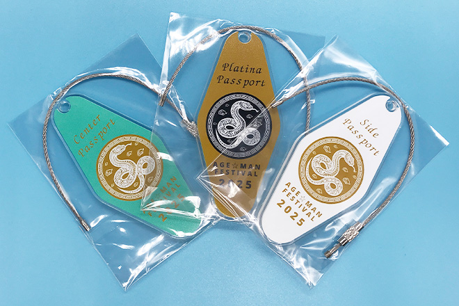 蛇と中華模様が映える3種のモーテルキー