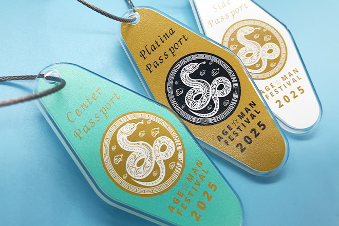 蛇と中華模様が映える3種のモーテルキー