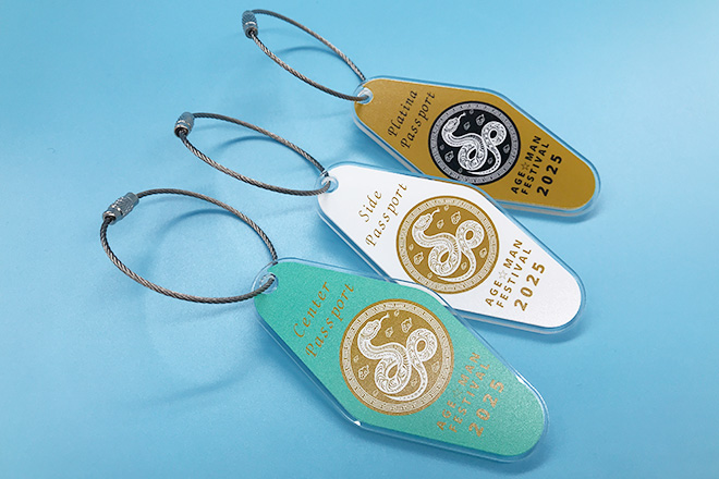 蛇と中華模様が映える3種のモーテルキー