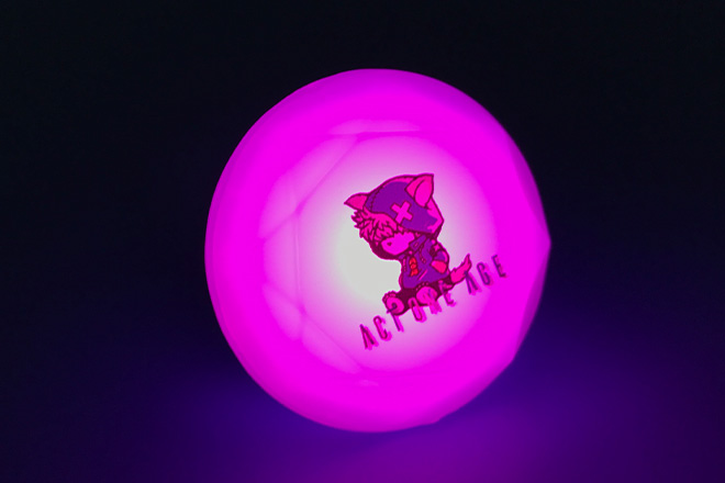 ブルーパーカーのキャラがカラフルに輝くリングライト