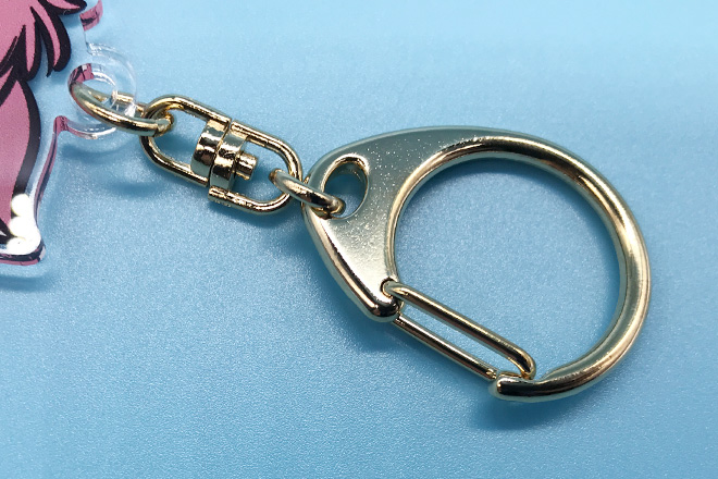 笑顔の動物がかわいい両面印刷のアクリルキーホルダー