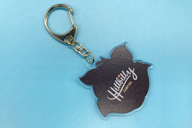 笑顔の動物がかわいい両面印刷のアクリルキーホルダー