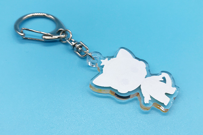 丸いフォルムと無邪気なキャラの瞳が輝くキーホルダー