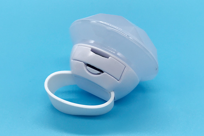 草花に囲まれた文字がきらめくダイヤ型リングライト