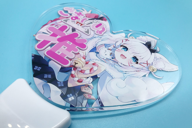 犬耳キャラの優しい笑顔を灯すアクリルペンライト