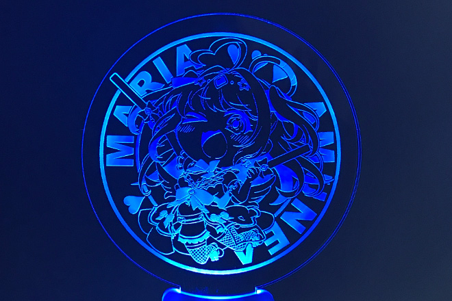 躍動感のあるキャラクターが輝くペンライト